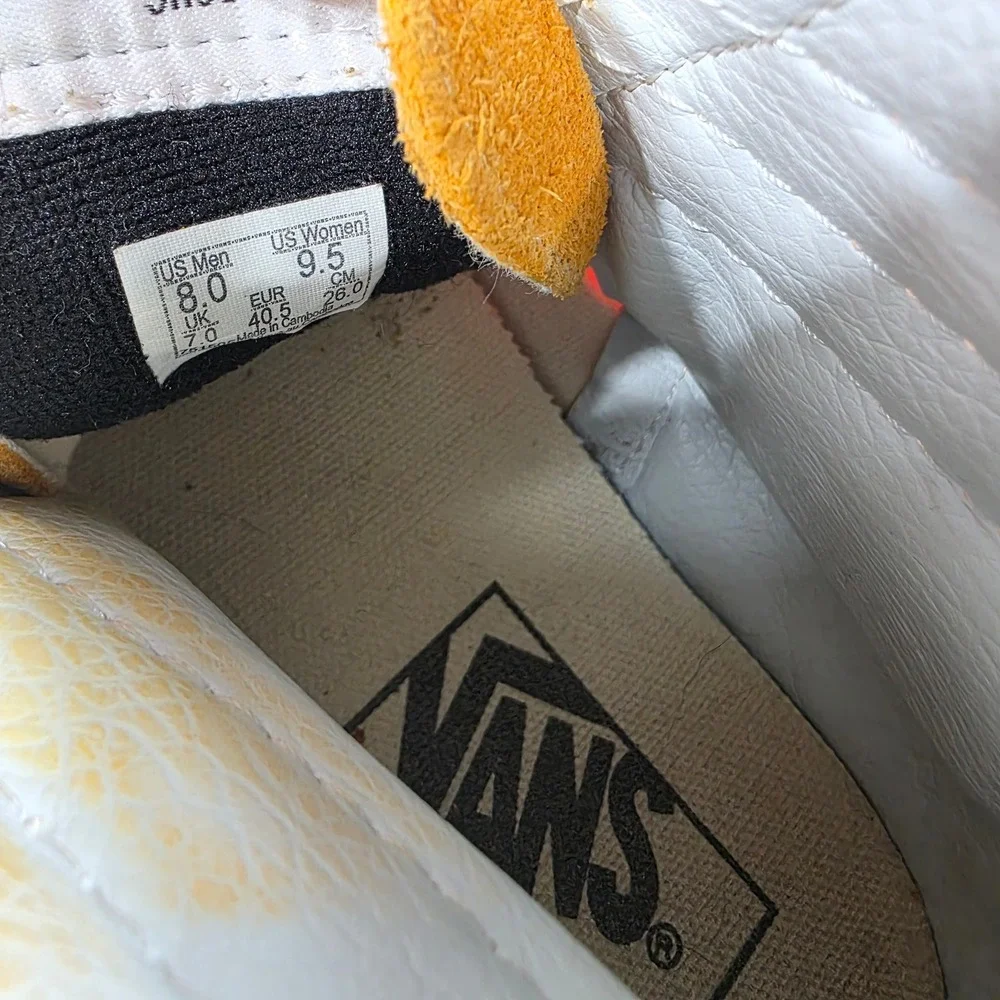 Vans Sk8 Hi Orange‎ Suede High Top Sneakers Women's 9.5